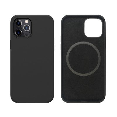 Liquid Silicone Case Cover with Magnetic Ring for iPhone 12 Pro Max Magsafe (High-Quality Liquid Silicone)