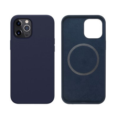 Liquid Silicone Case Cover with Magnetic Ring for iPhone 12 Pro Max Magsafe (High-Quality Liquid Silicone)