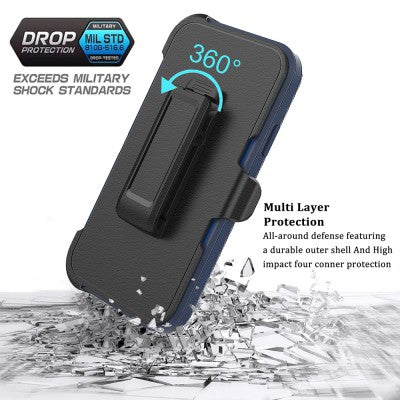 Shockproof Robot Armor Hard Plastic Case with Belt Clip for iPhone XR