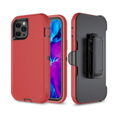 Shockproof Robot Armor Hard Plastic Case with Belt Clip for iPhone 12 Pro Max (6.7'')
