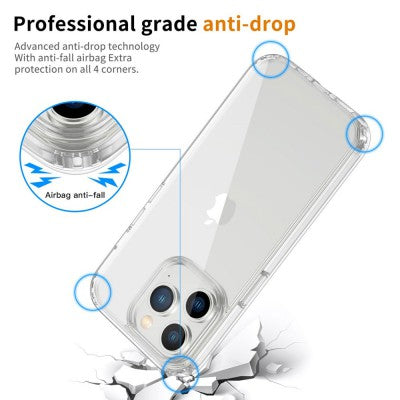 High Quality Acrylic + TPU Hybrid Transparent Case for iPhone 15 Pro