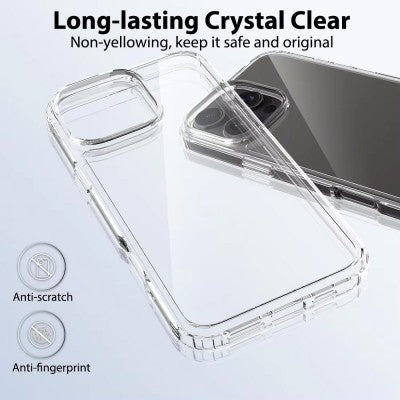 High Quality Acrylic + TPU Hybrid Transparent Magsafe Case for iPhone 16 Pro Max