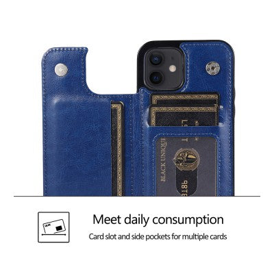 Back Flip Leather Wallet Cover Case for iPhone 12 Pro (6.1'')