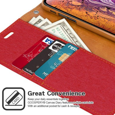 Mercury Canvas Diary Case for iPhone XS Max