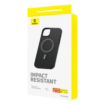Baseus Fauxther Series Magnetic Phone Case for iPhone 14 Pro-Cluster Black