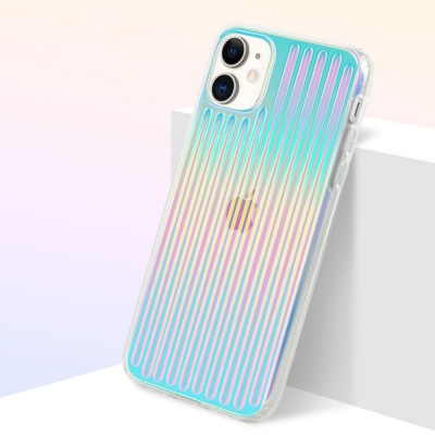 Hologram Aurora Laser Stripe Effect Case Cover for iPhone 12 Pro (6.1'')