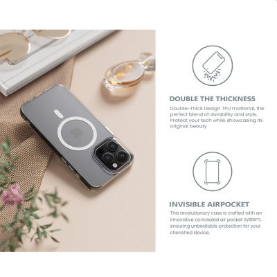 REDEFINE Crystal Super Strong Magnetic Clear Case for iPhone 15
