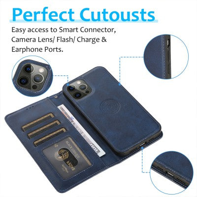 Magnetic Split PU Leather Flip Wallet Cover Case for iPhone 12 Pro Max