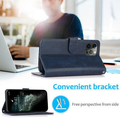 Magnetic Split PU Leather Flip Wallet Cover Case for iPhone 12 Pro Max