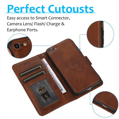 Magnetic Split PU Leather Flip Wallet Cover Case for iPhone 8