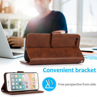 Magnetic Split PU Leather Flip Wallet Cover Case for iPhone 8
