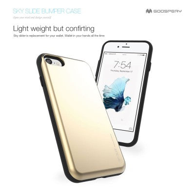 Mercury Sky Slide Bumper Cover Case for iPhone 8