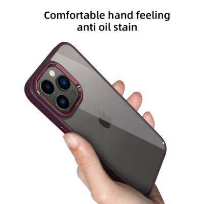 Metal Camera Lens Transparent Protection Shockproof Case for iPhone 14 Pro Max