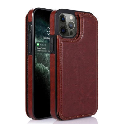 Back Flip Leather Wallet Red  Cover Case for iPhone 15 Pro 