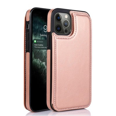 Back Flip Leather Wallet Pink  Cover Case for iPhone 15 Pro