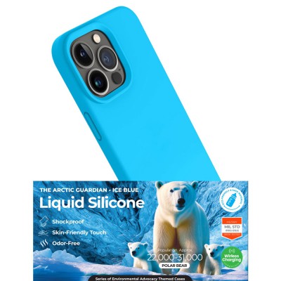Liquid Silicone Mint Case Cover for iPhone 15 Pro