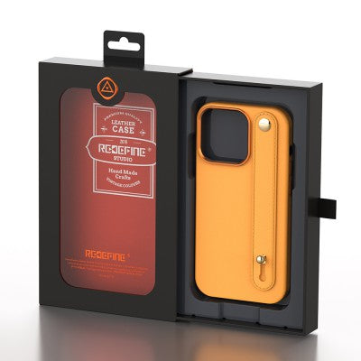 REDEFINE Metal Camera Lens PU Leather Case with Magnetic Ring for iPhone 14 Pro Max Magsafe