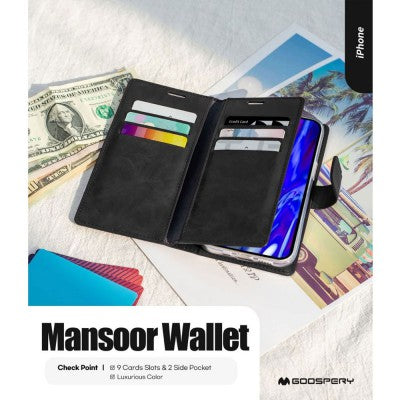 Mercury Mansoor Diary Cover Case for iPhone 15 Pro