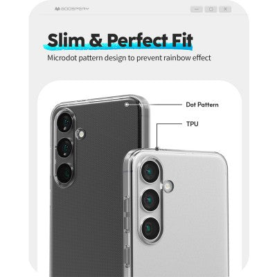 Mercury Transparent Jelly Case Cover for Samsung Galaxy S24 Plus