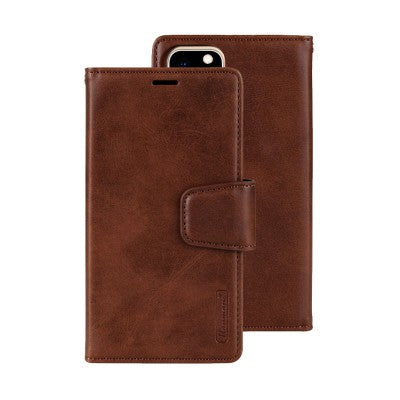 Hanman 2 in 1 Detachable Magnetic Flip Leather Wallet  Brown Cover Case for iPhone 11 Pro Max
