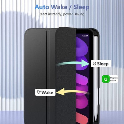 Soft TPU Back Shell Slim Cover Case with Auto Sleep / Wake for iPad Mini 6