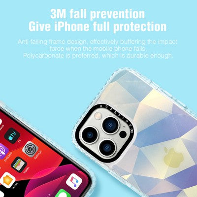 Picasus Laser Iridescent Transparent Cover Case for iPhone 14 Pro Max