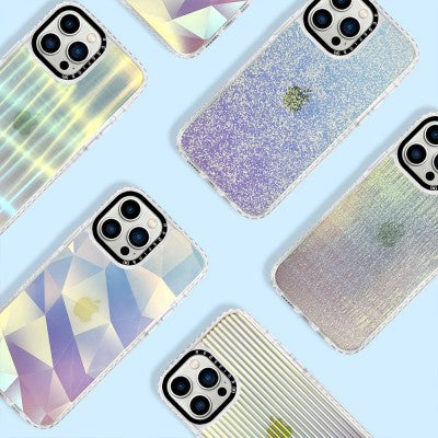 Picasus Laser Iridescent Transparent Cover Case for iPhone 14 Pro Max