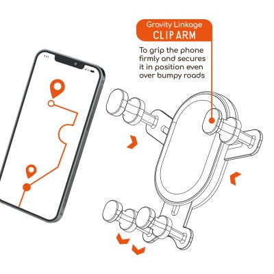 UTIA Gravity Car Air-vent Mout With Unique Designed Hook
