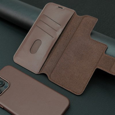 REDEFINE Folio Urbain Leather Detachable Wallet Magnetic Case for iPhone 15 Pro
