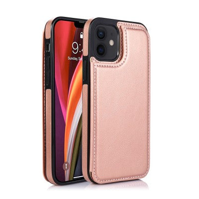 Back Flip Leather Wallet Cover Case for iPhone 12 Pro (6.1'')