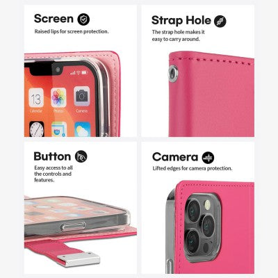 Mercury Rich Diary Case for iPhone 14 Pro Max
