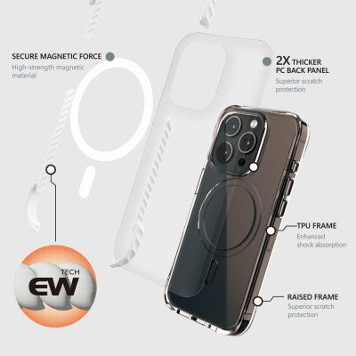 REDEFINE Echo Wave Ultimate Impact Protection Transparent Case for iPhone 15