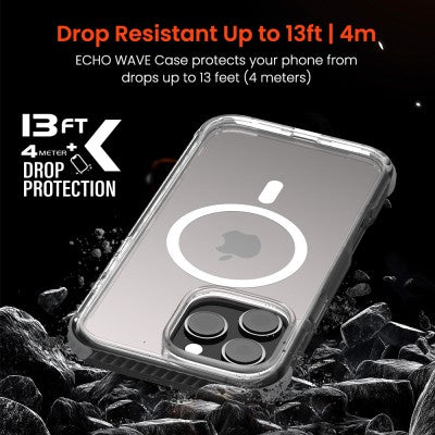 REDEFINE Echo Wave Ultimate Impact Protection Transparent Case for iPhone 16 Pro Max