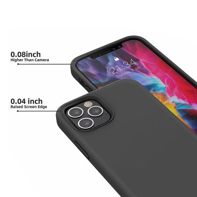Liquid Silicone Case Cover with Magnetic Ring for iPhone 12 Pro Max Magsafe (High-Quality Liquid Silicone)