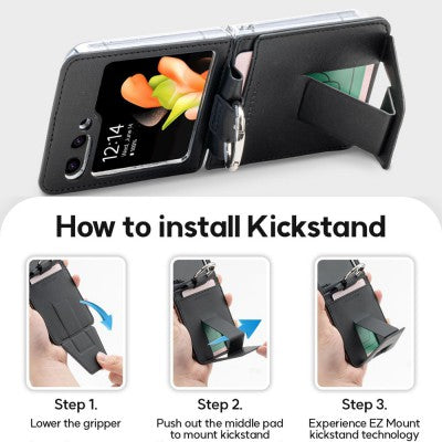 Mercury Easy Standing Diary Case for Samsung Galaxy Z Flip5-Black
