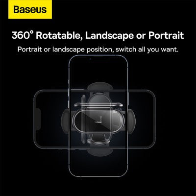 Baseus Steel Cannon Pro Solar Electric Car Mount-Black