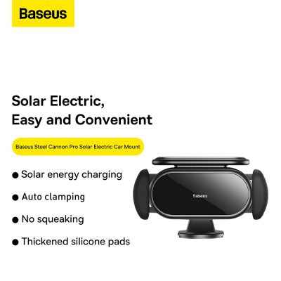 Baseus Steel Cannon Pro Solar Electric Car Mount-Black
