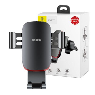Baseus Metal Age Gravity Car Mount Phone Holder for Air Outlet-Grey