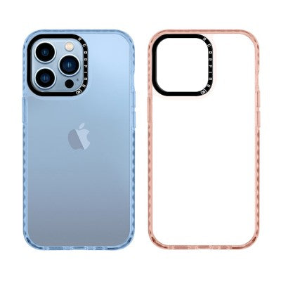 Transparent Candy Color Frame Shockproof Cover Case for iPhone 14 Plus