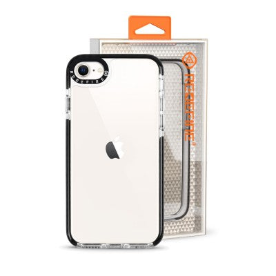 Transparent Candy Color Frame Shockproof Cover Case for iPhone 8 / SE (2020) / SE (2022)